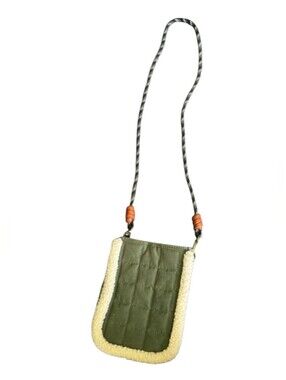 Universal Thread Olive Green Mini Crossbody with Cream Sherpa Trim